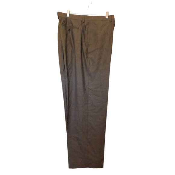 Colours Alexander Julian Pants 42x32 Black Tick Print Polyester Blend Flat Front - Picture 2 of 11